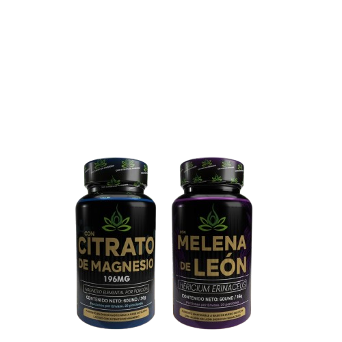 COMBO CITRATO DE MAGNESIO MELENA DE LEON